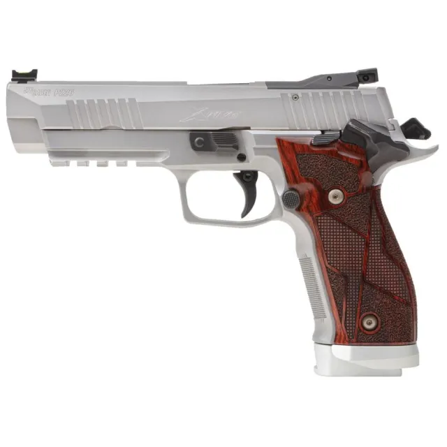 Sig Sauer P226X59CLASSIC 9mm SAO 5" SS Optic Cut Hogue Cocobolo Grip - View 2