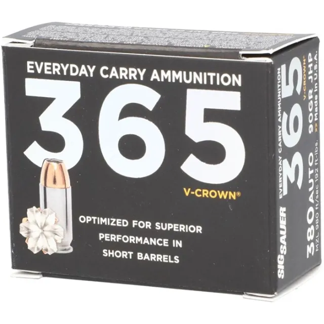 SIG Sauer Elite V-Crown .380ACP 90gr JHP Ammo - View 2
