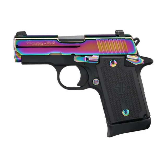 SIG SAUER 938-9-RBT2-AMBI P938 9mm Rainbow Titanium 3" Semi-Auto Pistol - View 2