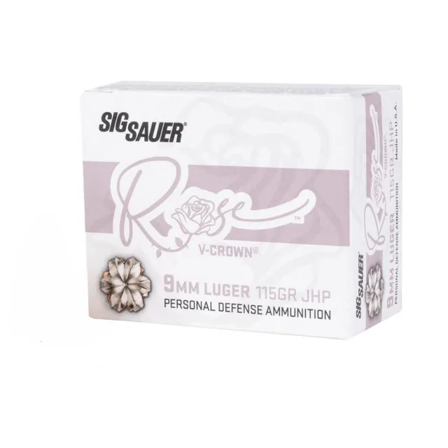 Sig Sauer E9MMA1ROSE20 Rose 9mm 115gr JHP Ammo 20 Rounds - View 2