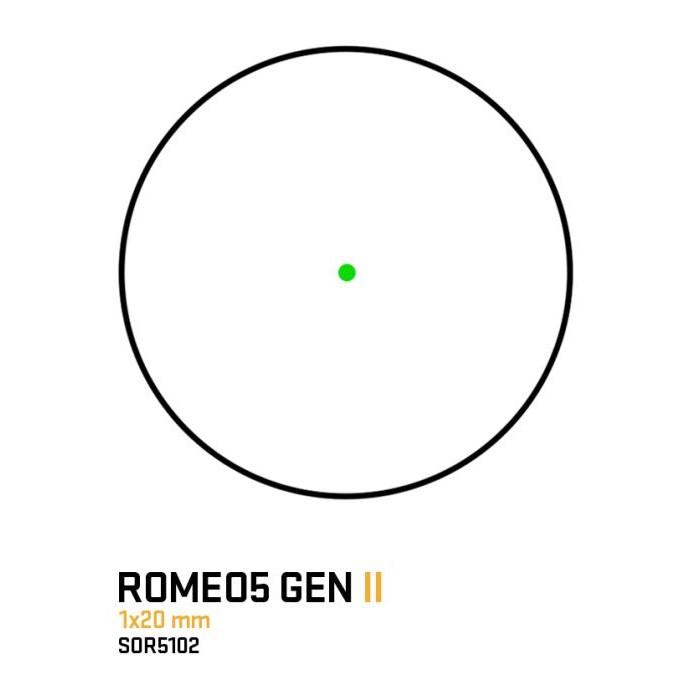 Sig SAUER Romeo5 Gen ll 1x20mm Compact Green Dot Sight Black (SOR5102) - View 2