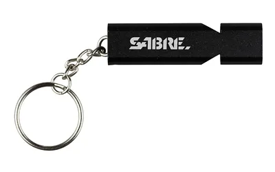 Sabre Emergency Safety Whistle Keychain Matte Finish Black Includes - View 2
