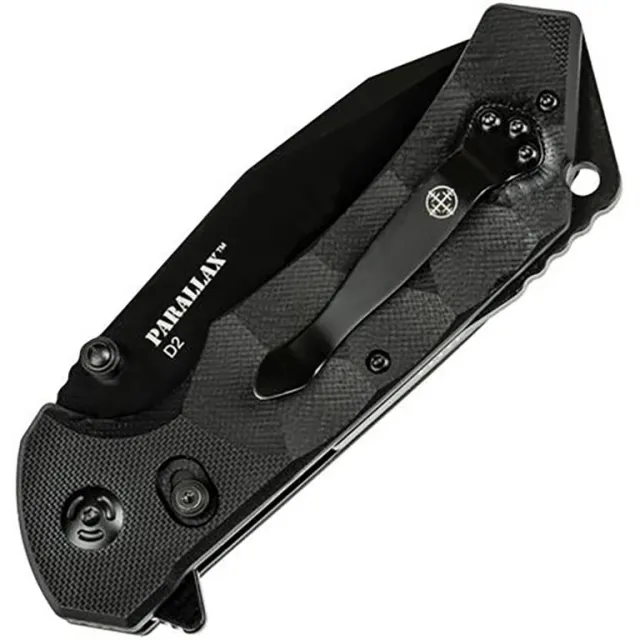 Master Cutlery Elite Tactical Folding Knife 3.5in Blade Black - View 2