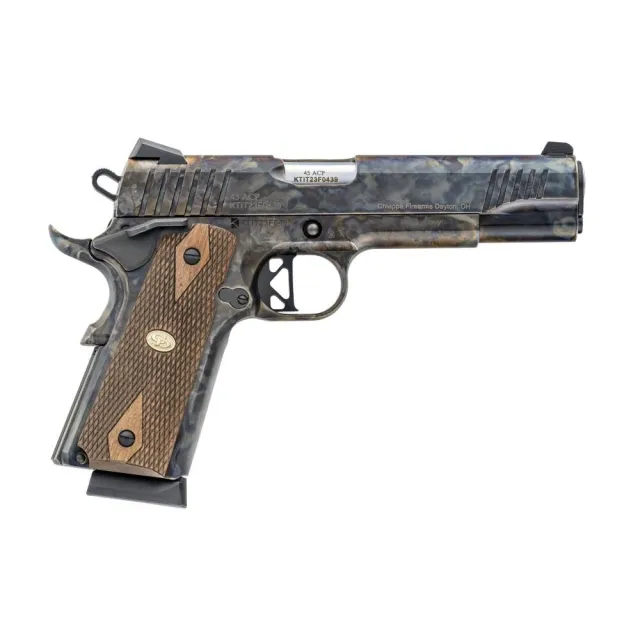 Charles Daly 1911 .45 ACP 5" Fiber Optic Diamond Walnut Grips - View 2
