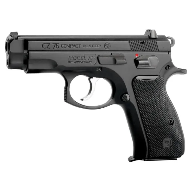 CZ 75 Compact 50th Anniversary Elite Pistol 9 mm 3.75 in. Black w/Manual Safety 10 rd. - View 2