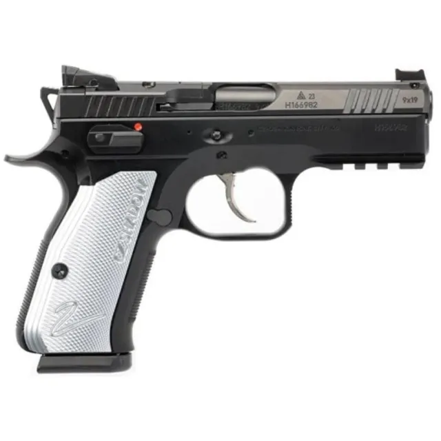 CZ Shadow 2 Compact 9mm 15+1 Black Steel Blue Grips Ambidextrous - View 2