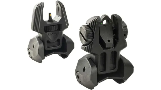 Meprolight 403220 FRBS Flip Backup Sights 2 Dot Rear/Orange Front Black - View 2