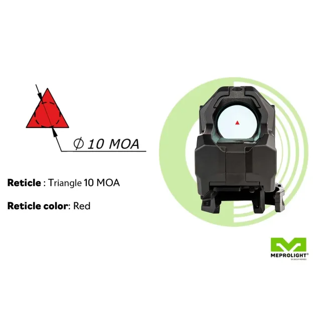 Meprolight M22 10 MOA Red Triangle Red Dot Reflex 1.00x0.80 - View 2