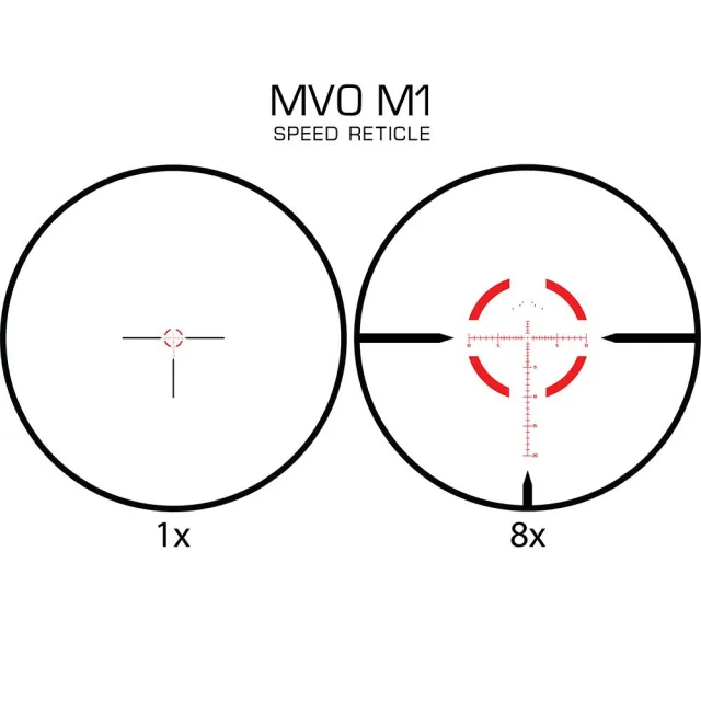 Meprolight 901245701 MVO 1-8x28mm Scope, M1 MRAD Reticle, Matte Black - View 2