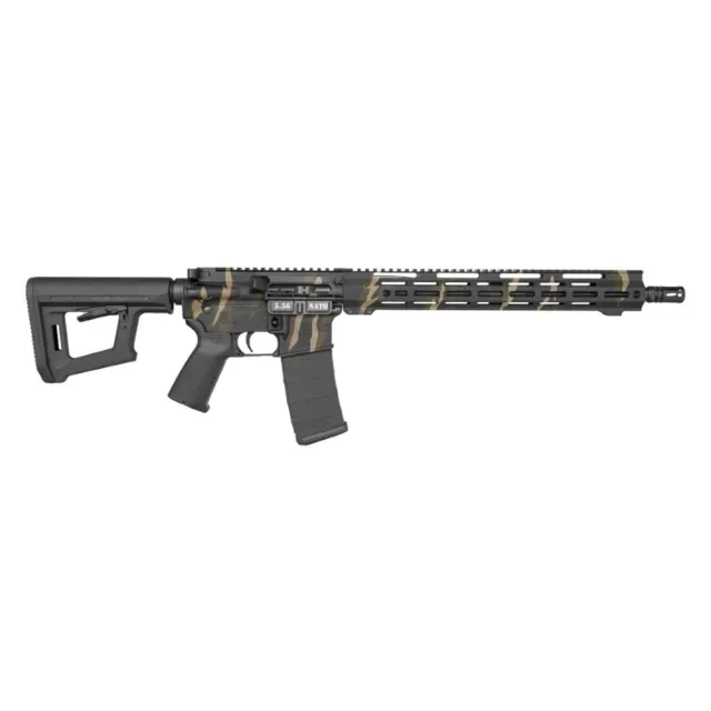 DiamondBack DB15 Carbon 5.56 NATO 30+1 16 Tiger Stripe Camo Cerakote - View 2