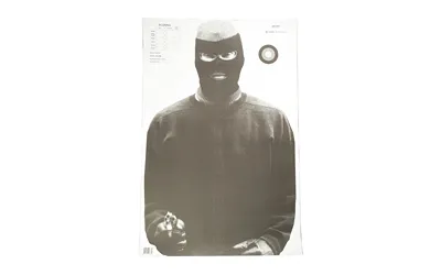 Action Target ANT-4V2-100 Training Target 23 in x 35 in Black White - View 2
