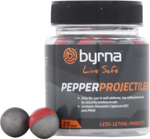 Byrna JB68315 Pepper Projectiles .68 Cal, 25 Count Tub - View 2