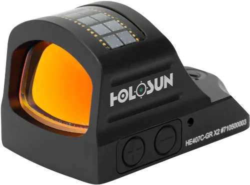 Holosun HE407C-GR-X2 2MOA Green Dot Solar Shake-Awake 0.63x0.91in - View 2