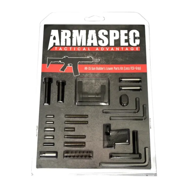 Armaspec ARM151-BLK AR-15 Lower Parts Kit Stainless .223/5.56 Black - View 2
