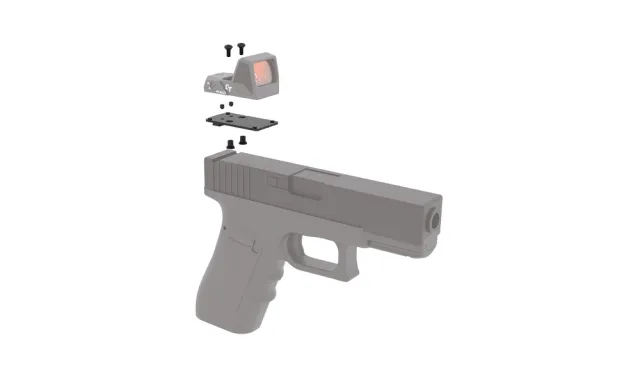 Crimson Trace CT-Rad Dovetail Red Dot Mounting Kit - View 2