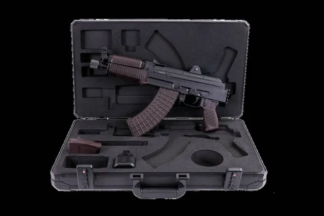 Arsenal SAM7K56P 7.62x39mm 30rd 8.5" Black Milled Receiver Plum Furniture - View 2