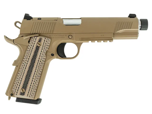 Tisas 1911 Raider 45 ACP 5.5 In Threaded FDE Cerakote Optics Ready 8+1 - View 2
