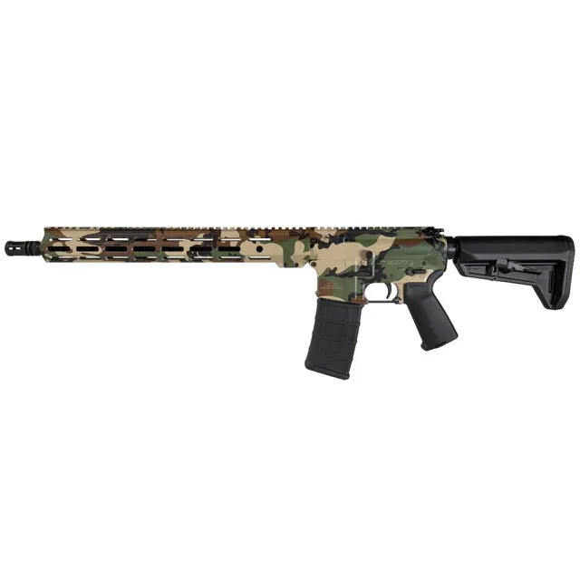 Shark Coast 300-257-1000-54 5.56 NATO 16" M81 Woodland Semi-Auto Rifle - View 2
