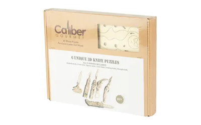 Caliber Gourmet CBG-PZ-03K Wood Knife Puzzle Set 6pc Handcrafted - View 3