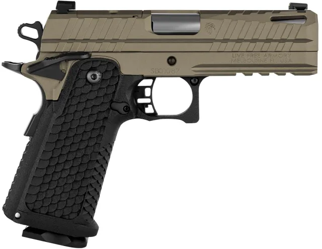 Live Free Armory LFAPF712086 Apollo 11 9mm 17+1 4.15" FDE Cerakote - View 2