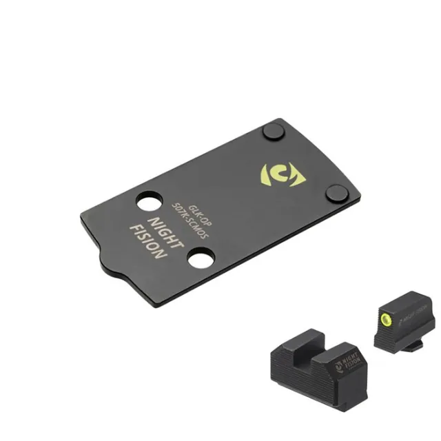 Night Fision Optic Plate Backup Sight Combo Yellow Front Night Sight - View 2