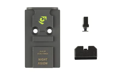 Night Fision Optic Plate + Backup Sights Black for Aimpoint ACRO - View 2