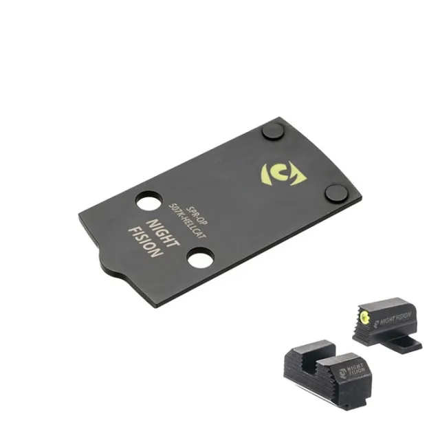 Night Fision Optic Plate + Backup Sight Combo Yellow Front Night Sight - View 2