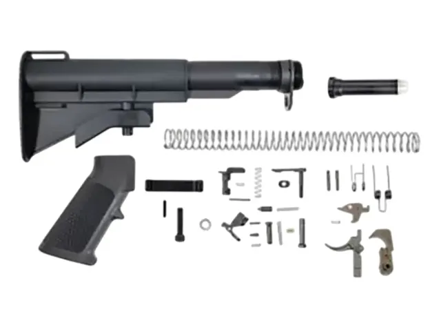 DPMS DP51655141530 CAR-15 Lower Build Kit Black Fiberlite 6-Pos A2 Grip - View 2