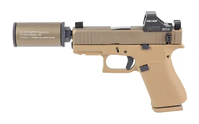 Glock 43X 9mm 3.92 In Threaded 1/2x28 FDE Cerakote 10+1 Suppressor Sights - View 3