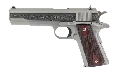 Colt 1911C Government .38 Super 5" Stainless Engraved Pistol - View 2