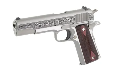 Colt 1911C Government .38 Super 5" Stainless Engraved Pistol - View 4
