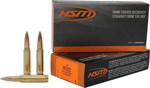 HSM Ammunition 3085N 308 Win 175gr Subsonic HPBT 20/Box - View 2