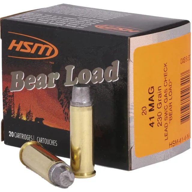 HSM Ammunition 414N20 .41 Rem Mag 230gr Semi-Wadcutter 20rd Box - View 2