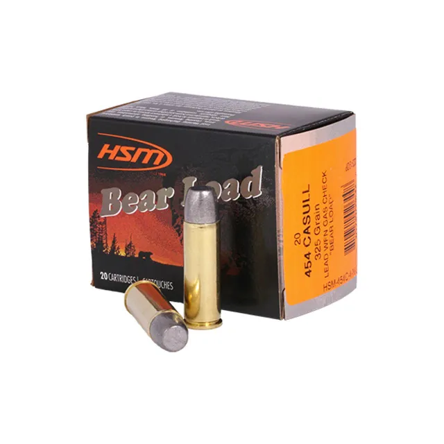 HSM Ammunition 454C4N20 .454 Casull 325gr WFN 20rd Box Pack - View 2