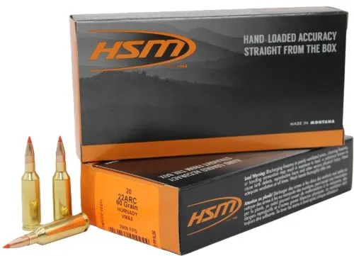 HSM Ammunition 22ARC3N Varmint 60gr V-Max 20/Box 25/Case - View 2