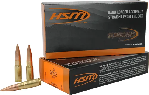HSM Ammunition 338ARC1N .338 ARC 300gr HPBT Subsonic 20rd Box - View 2