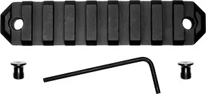 Grovtec GTSW229 3.8In 9-Slot Aluminum KeyMod Picatinny Rail Black - View 2