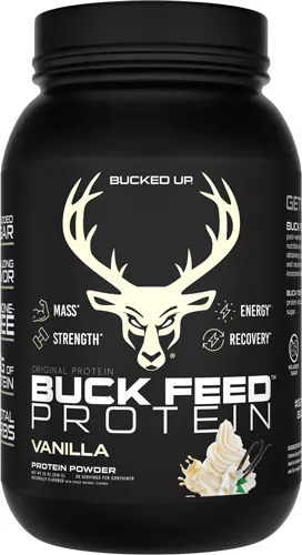 Bucked Up Buck Feed Protein Vanilla 30 Serving Tub - View 2