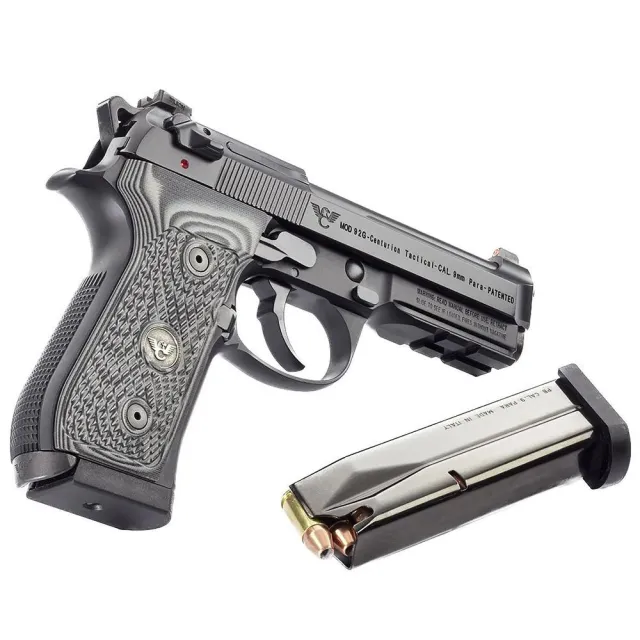 Wilson Combat BER-92CT-9 92G Centurion 9mm 4.25" Black G10 Tritium Sights - View 2