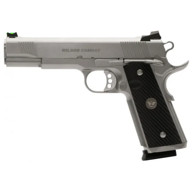 Wilson Combat CQBEFS45SS CQB Elite 45 ACP 5" Stainless Pistol 8+1 G10 Grip - View 2