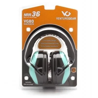 VENTURE GEAR VG80 Series NRR 26dB Teal Clamshell Pack Earmuff (VGPM8063C) - View 2