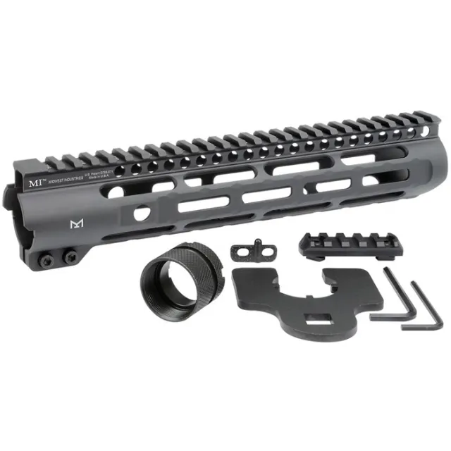 Midwest Industries AR-15 SLH Free Float Handguard 10.5" Black - View 2