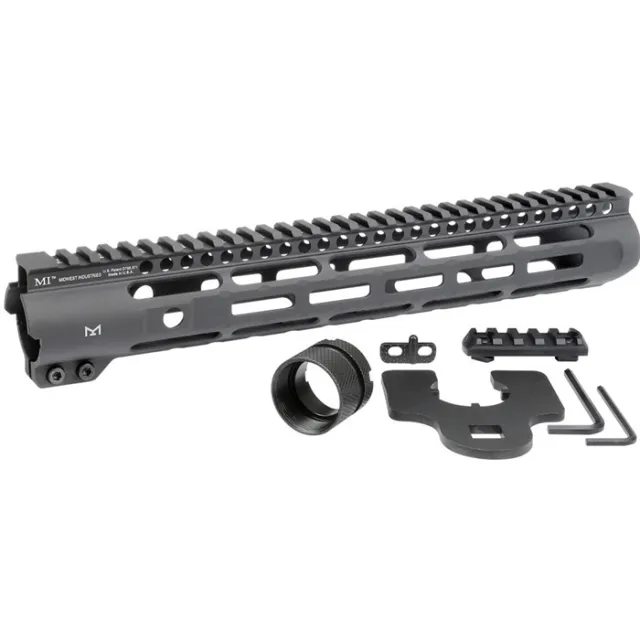 Midwest Industries MISLH12625 Slimline AR-15 12.625" M-LOK Handguard Black - View 2