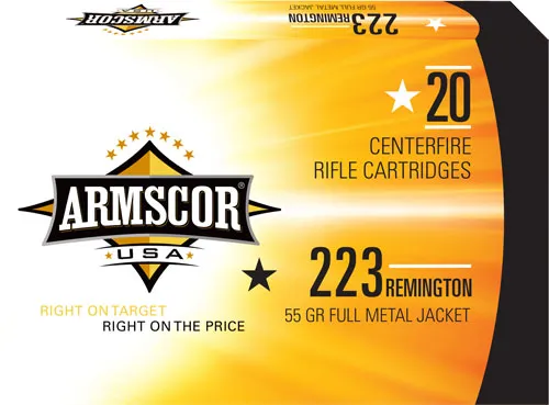 Rock Island Armory Armscor USA .223 Rem 55gr FMJ Brass 20Rd - View 2