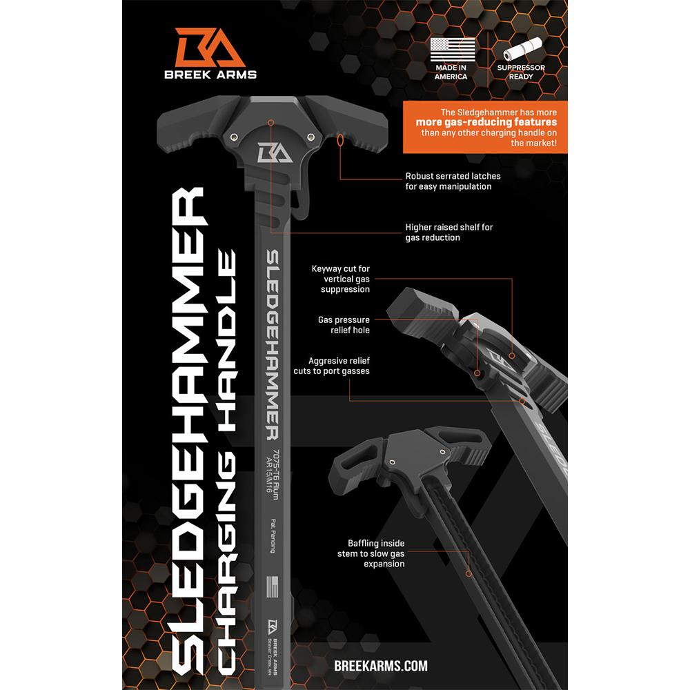 Breek BRK6010 Sledgehammer AR10 Charging Handle - View 2