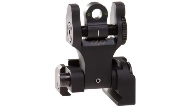 Troy SSIGFBSRTBT00 Tritium Rear Folding BattleSight Black Anodized AR-15 - View 2