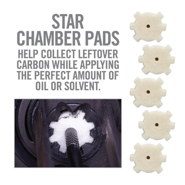 Real Avid AVAR15CP Star Chamber Cleaning Pads 223 Rem/5.56x45mm NATO Wool 20 Per Pkg - View 2