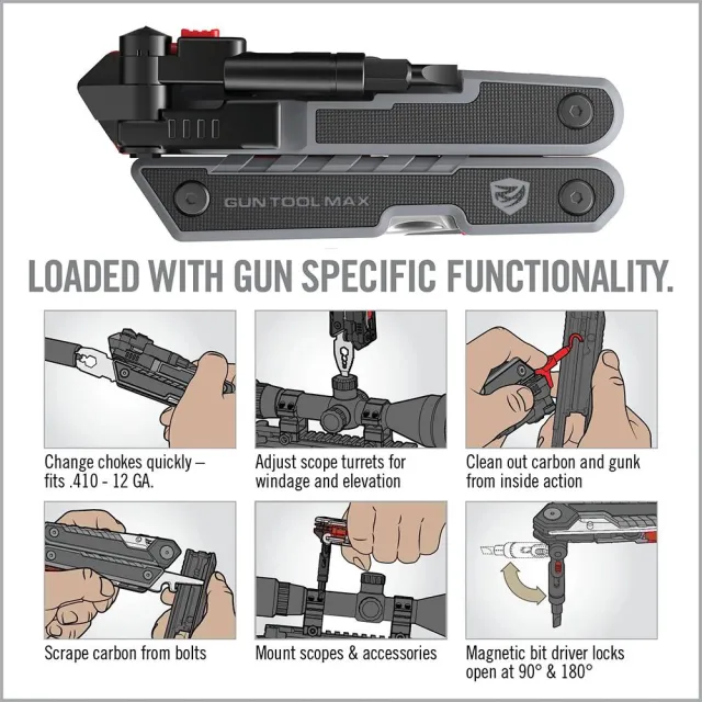 Real Avid AVGTMAX Gun Tool Max 3.25" 440C SS Blade G10 Handle Black - View 2