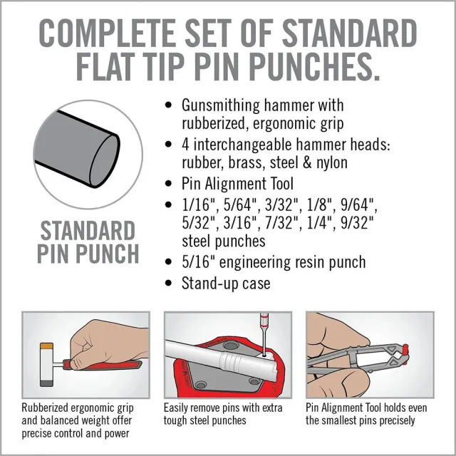 Real Avid AVHPS Accu-Punch Set Steel Punches Ergonomic Hammer - View 2