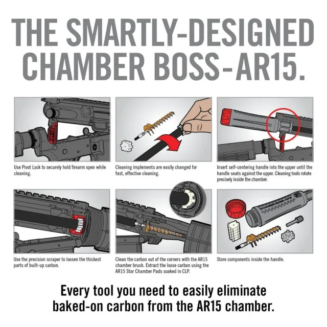 Real Avid AVAR15CB Chamber Boss AR15 Cleaning Kit 5.56mm/223 Rem - View 2